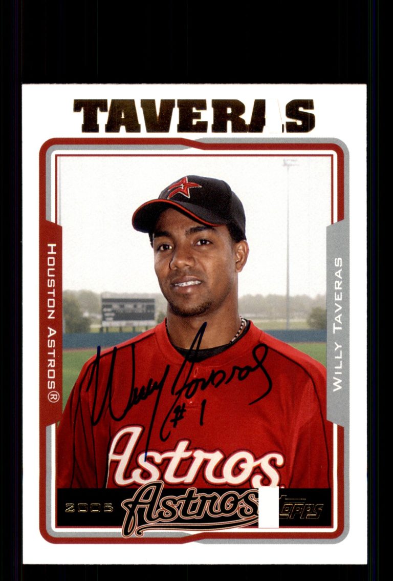 Signed Baseball Card Auto Willy Taveras 2005 Topps Update #UH83 Astros