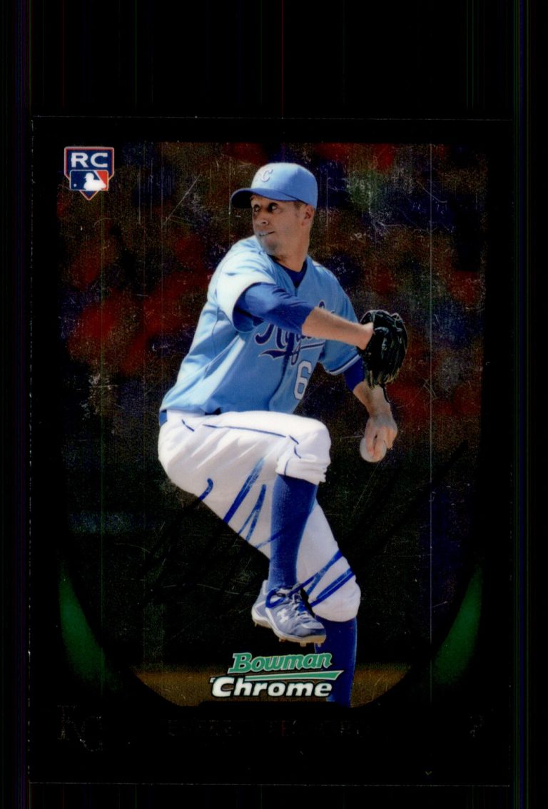 Signed Baseball Card Auto Everett Teaford 2011 Bowman Chrome #85 Royals