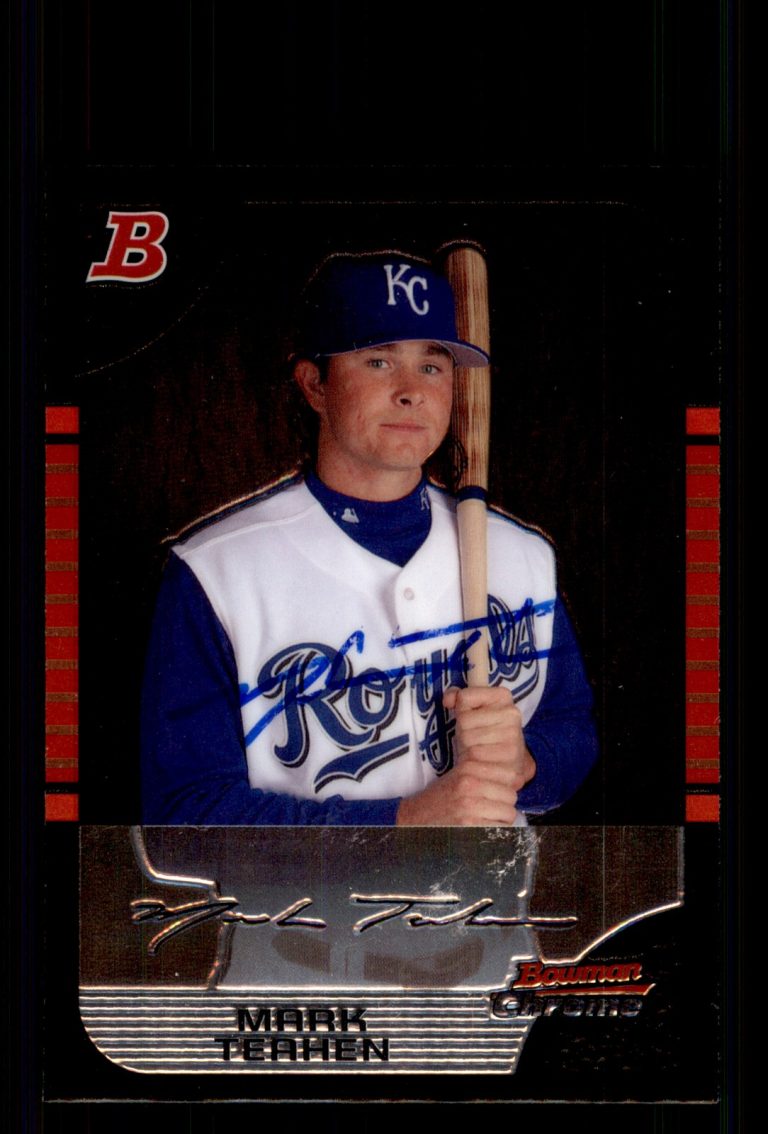 Signed Baseball Card Auto Mark Teahen 2005 Bowman Chrome #BDP30 Royals