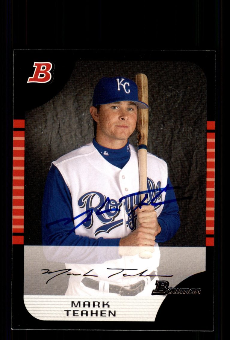 Signed Baseball Card Auto Mark Teahen 2005 Bowman #BDP30 Kansas City Royals