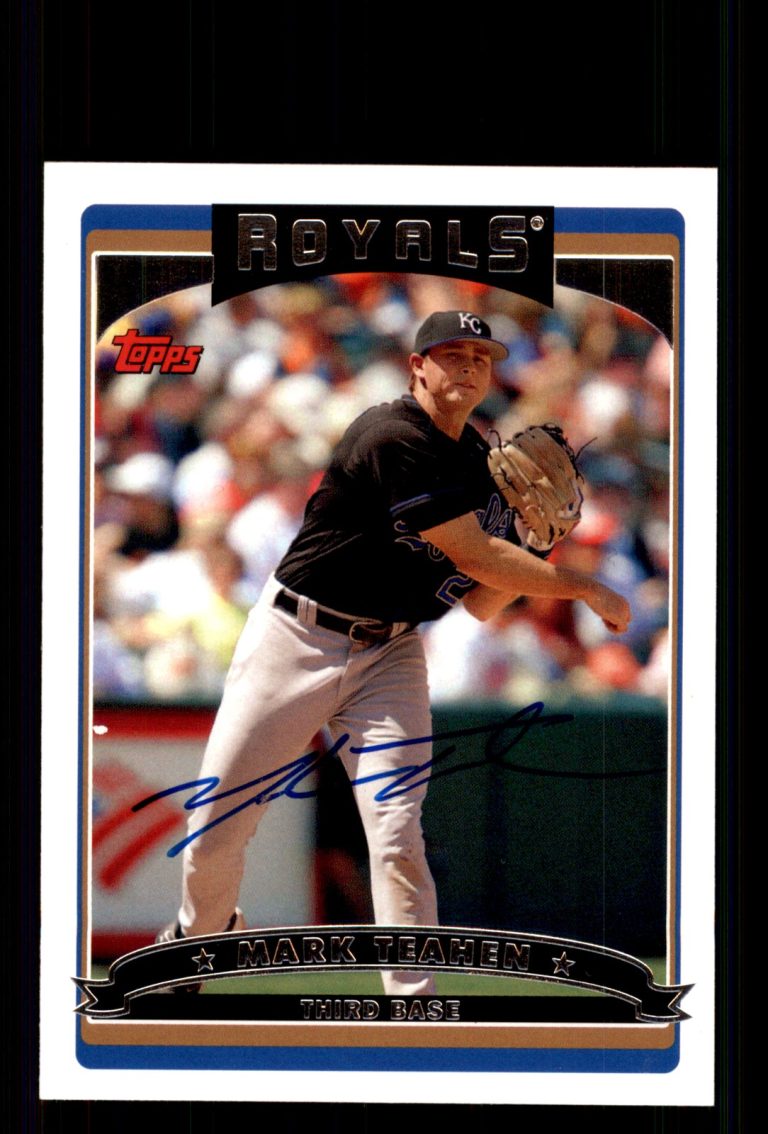Signed Baseball Card Auto Mark Teahen 2006 Topps #107 Kansas City Royals