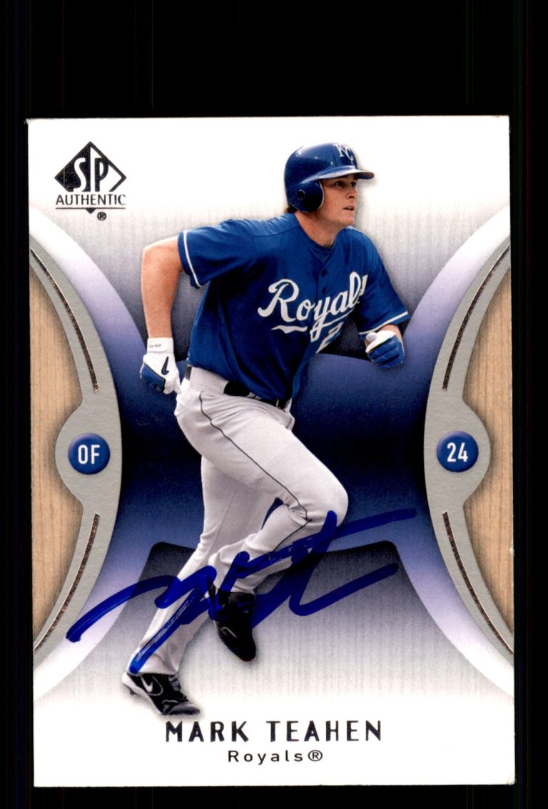 Signed Baseball Card Auto Mark Teahen 2007 SP Authentic #72 Kansas City Royals