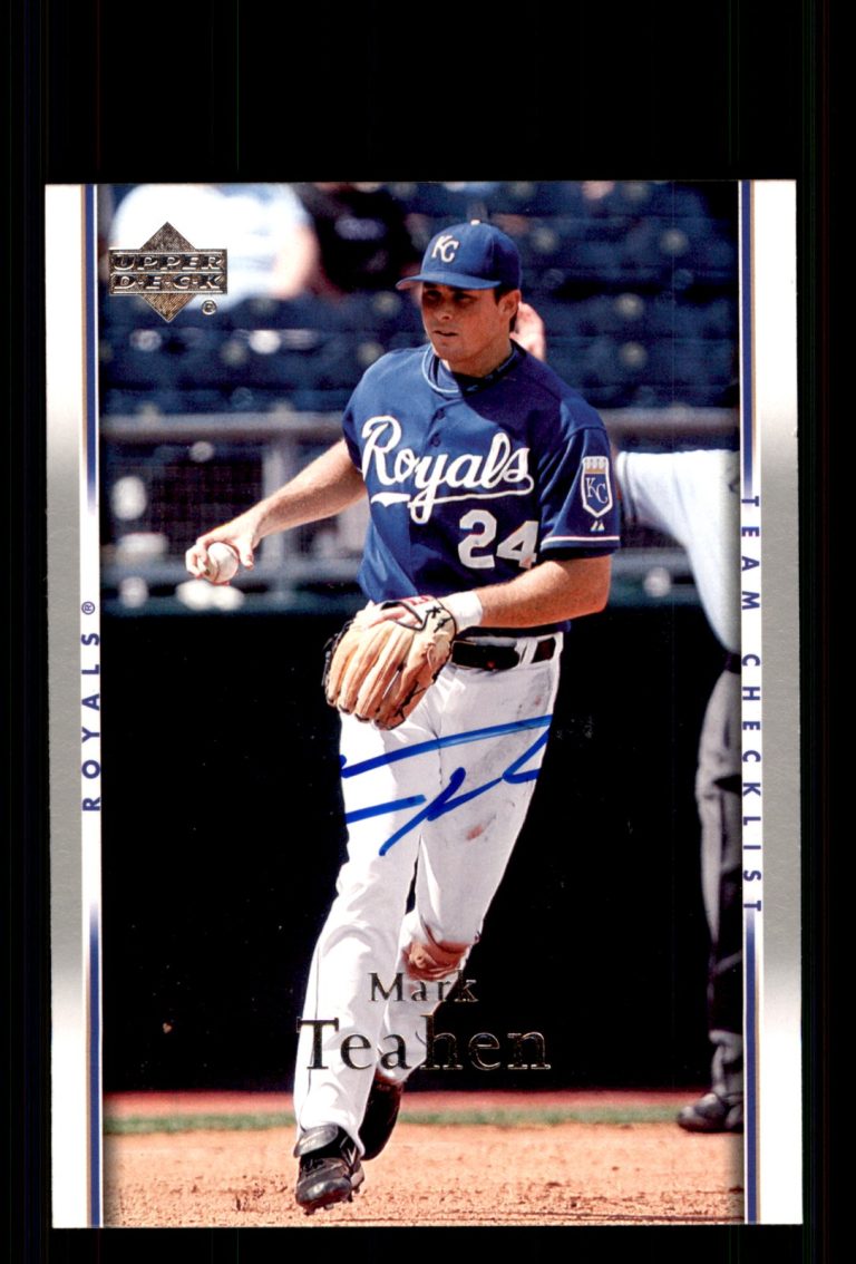 Signed Baseball Card Auto Mark Teahen 2007 Upper Deck #476 Kansas City Royals