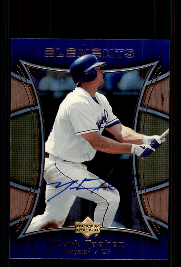 Signed Baseball Card Auto Mark Teahen 2007 Upper Deck Elements #19 Royals