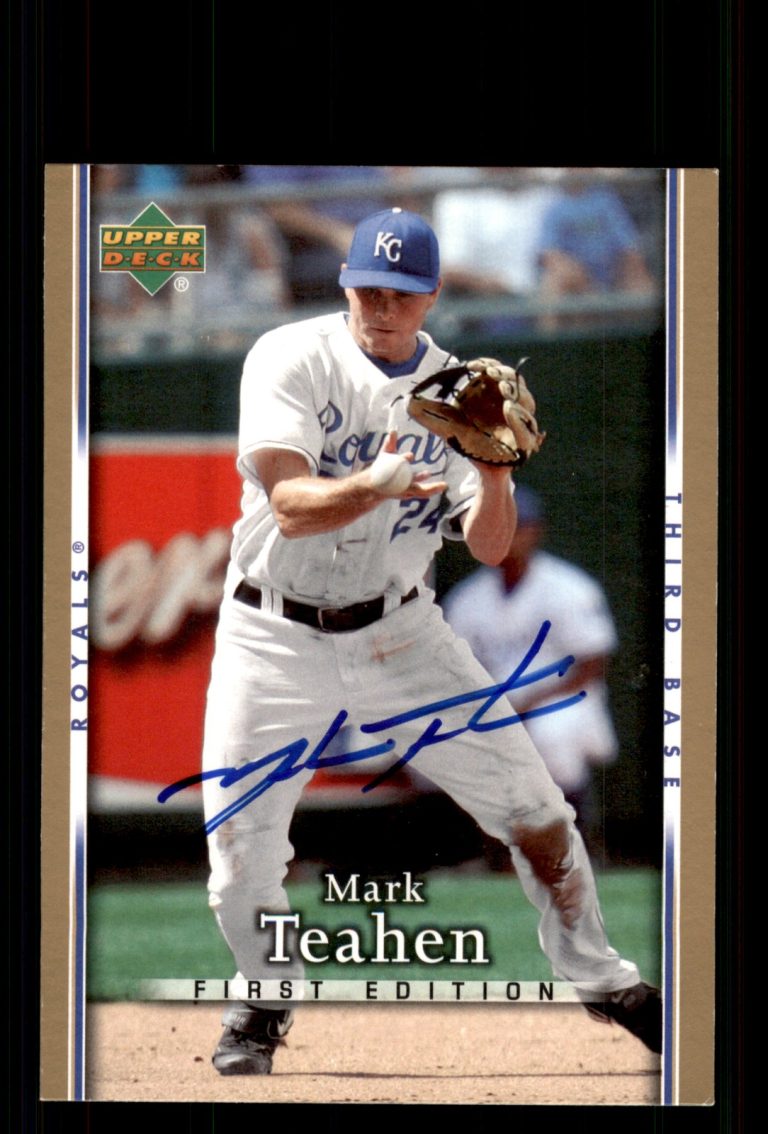 Signed Baseball Card Auto Mark Teahen 2007 Upper Deck First Edition #93 Royals