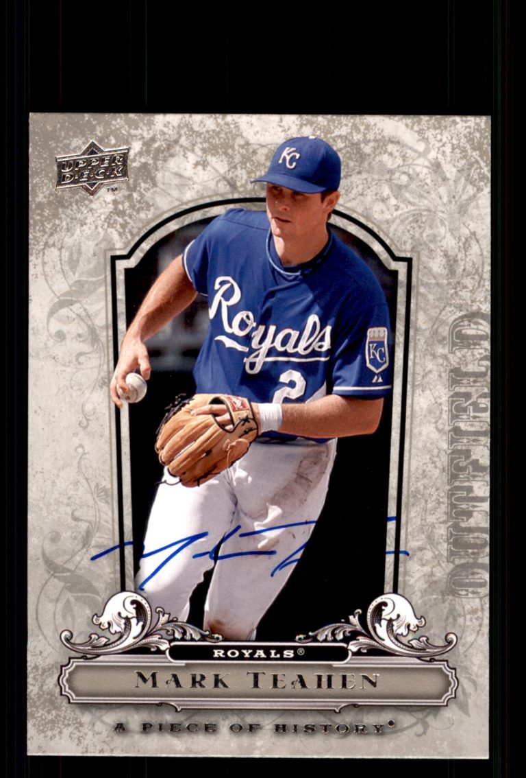 Signed Baseball Card Auto Mark Teahen 2008 Upper Deck A Piece of History #45