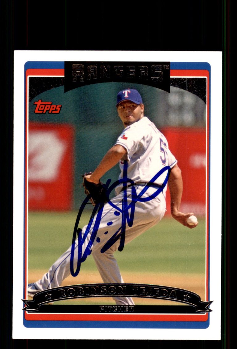Signed Baseball Card Auto Robinson Tejeda 2006 Topps Update #UH34 Rangers