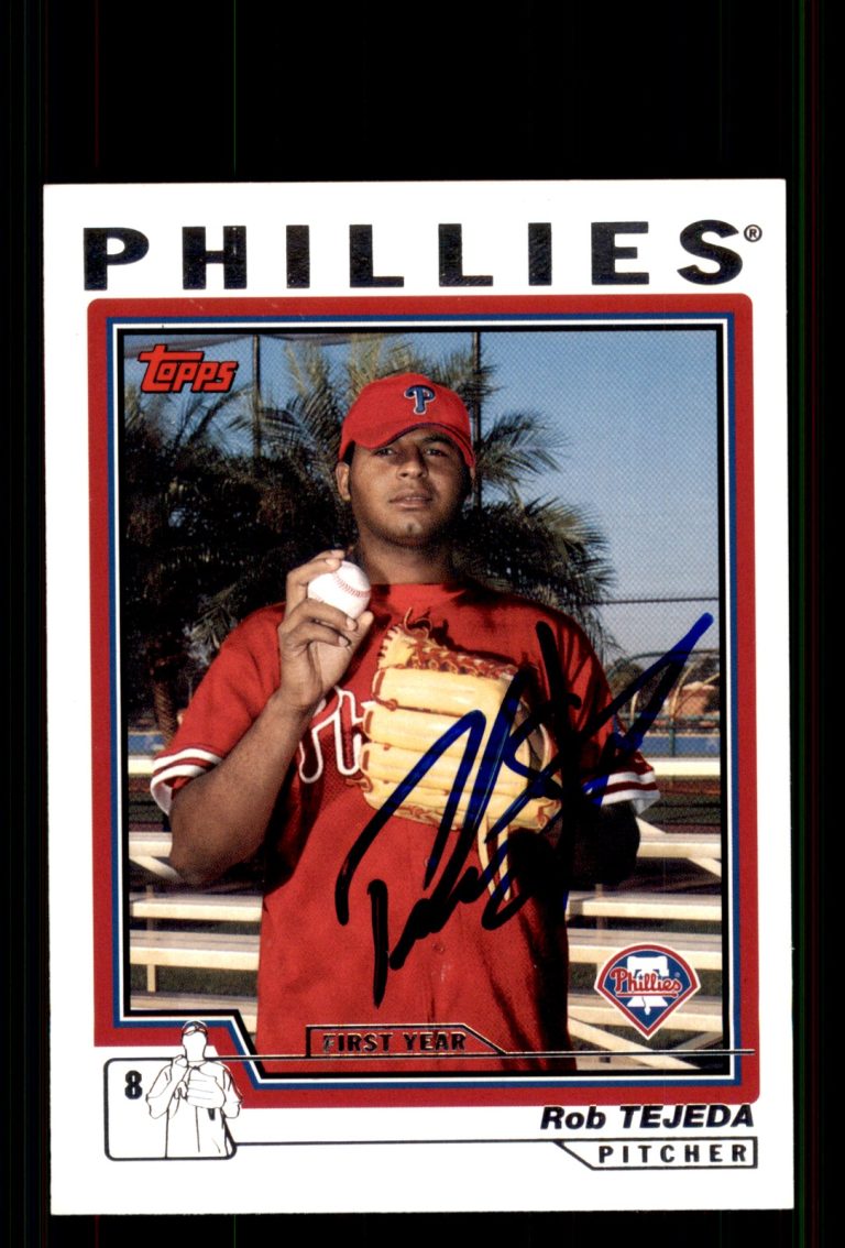 Signed Baseball Card Auto Rob Tejeda 2004 Topps Traded #T187 Phillies