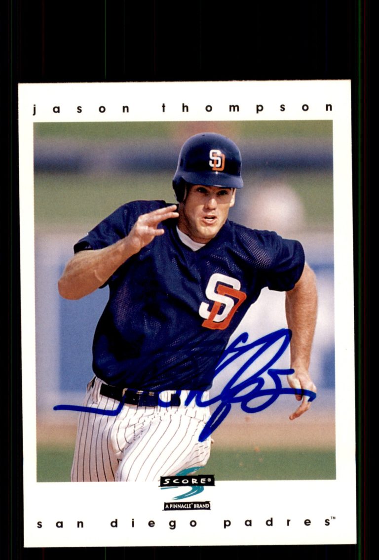 Signed Baseball Card Auto Jason Thompson 1997 Score #299 San Diego Padres