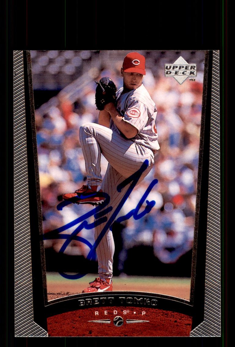 Signed Baseball Card Auto Brett Tomko 1999 Upper Deck #75 Cincinnati Reds