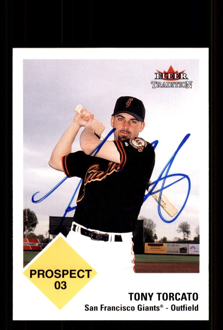 Signed Baseball Card Auto Tony Torcato 2003 Fleer Tradition #460 Giants