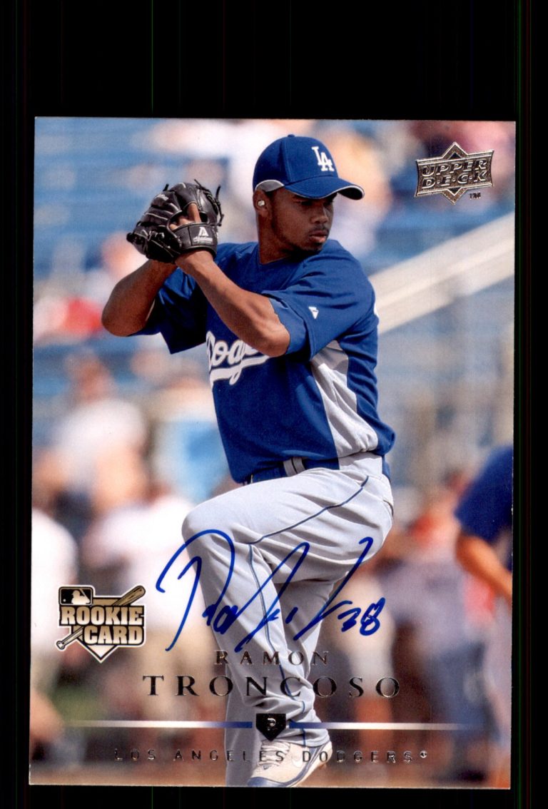 Signed Baseball Card Auto Ramon Troncoso 2008 Upper Deck #724 Dodgers