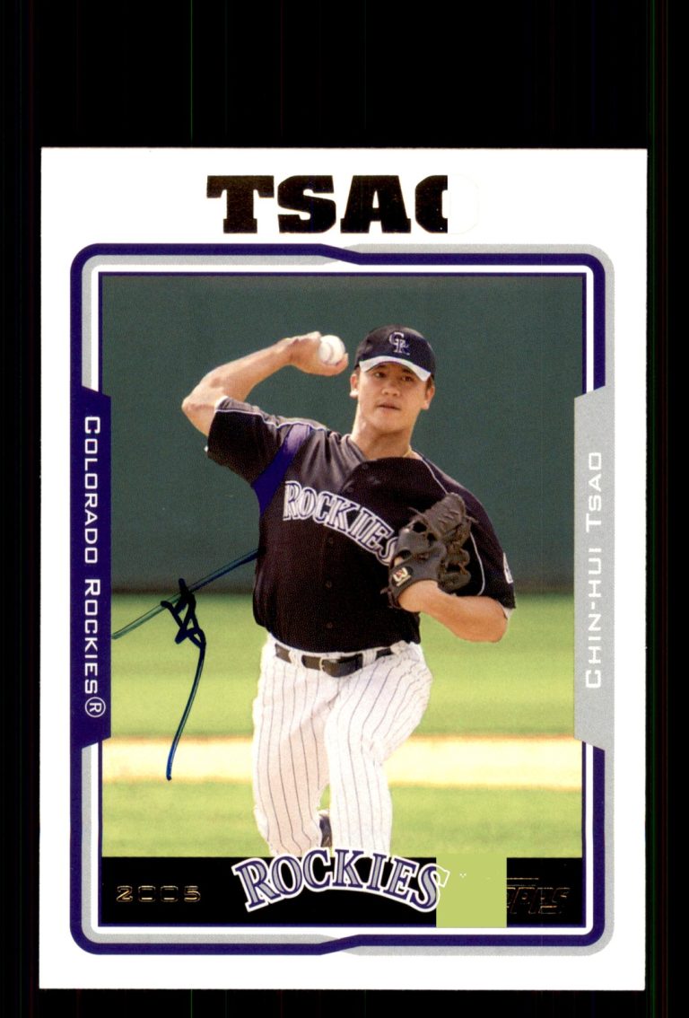Signed Baseball Card Auto Chin-Hui Tsao 2005 Topps #378 Colorado Rockies