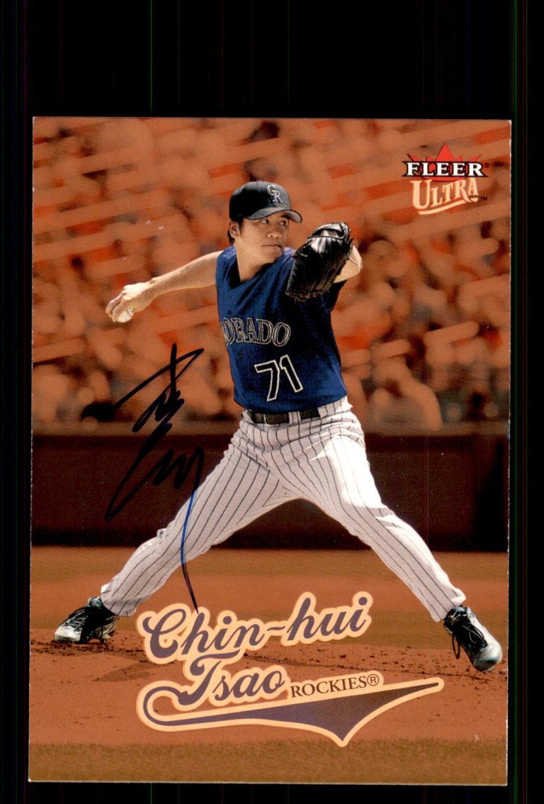 Signed Baseball Card Auto Chin-Hui Tsao 2004 Ultra #218 Colorado Rockies