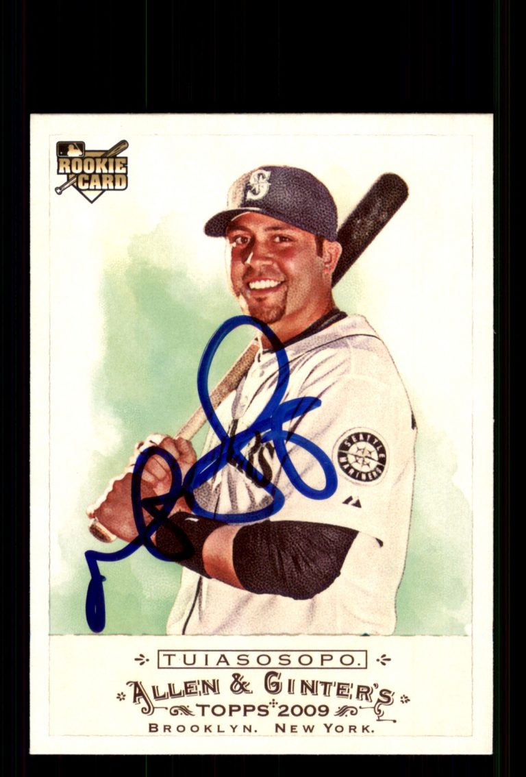 Signed Baseball Card Auto Matt Tuiasosopo 2009 Topps Allen & Ginter #74 Mariners