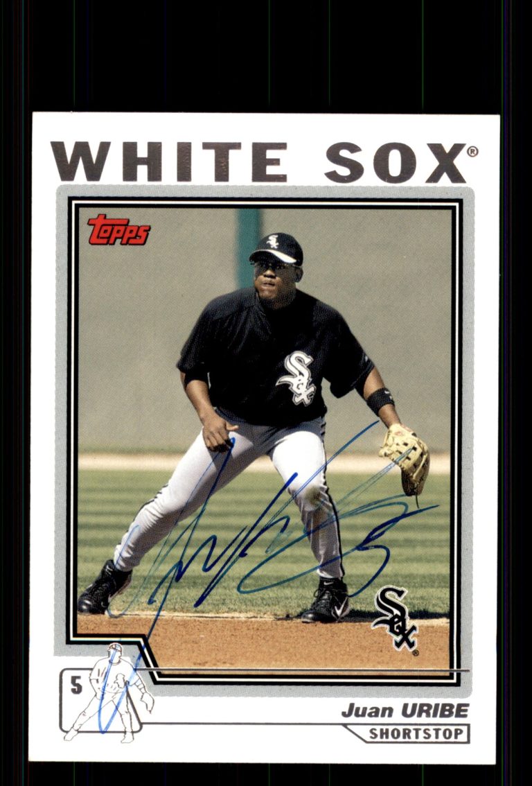 Signed Baseball Card Auto Juan Uribe 2004 Topps Traded & Rookies #T4 White Sox