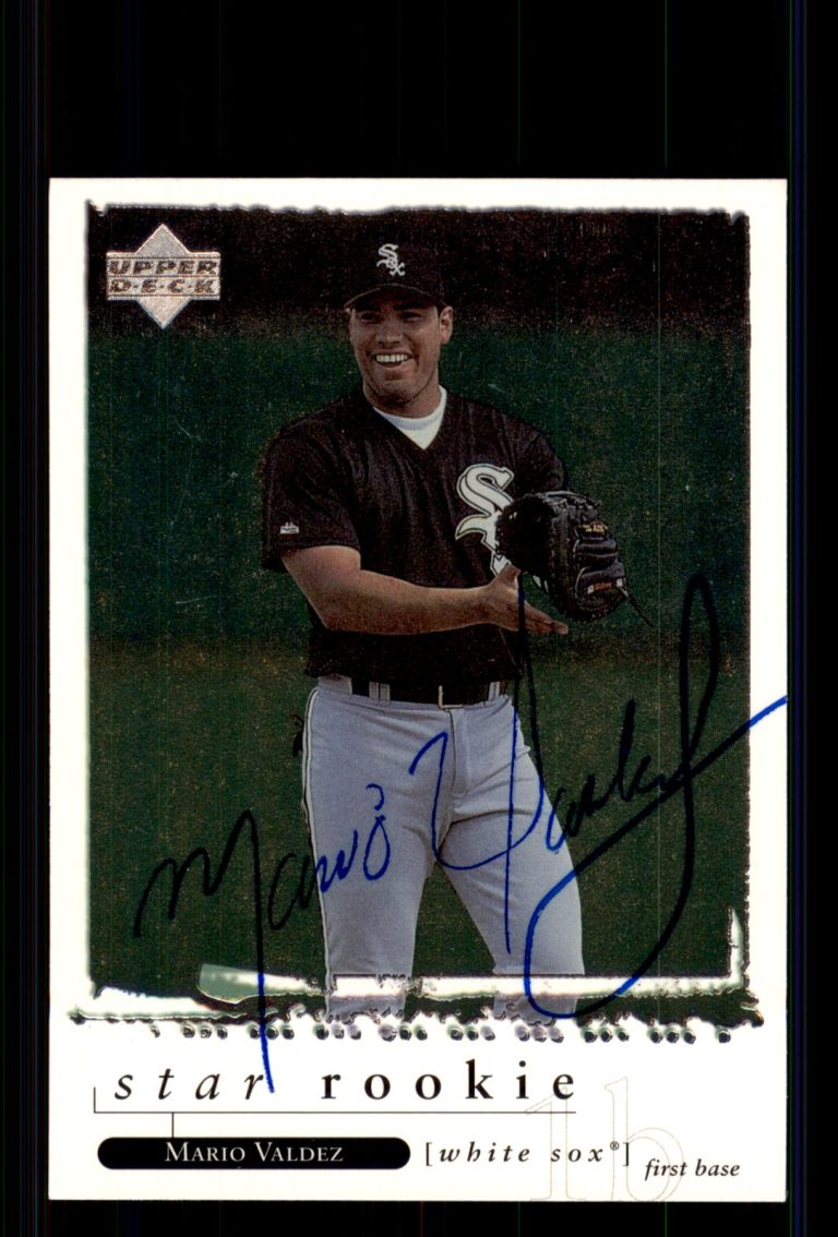 Signed Baseball Card Auto Mario Valdez 1998 Upper Deck #269 Chicago White Sox