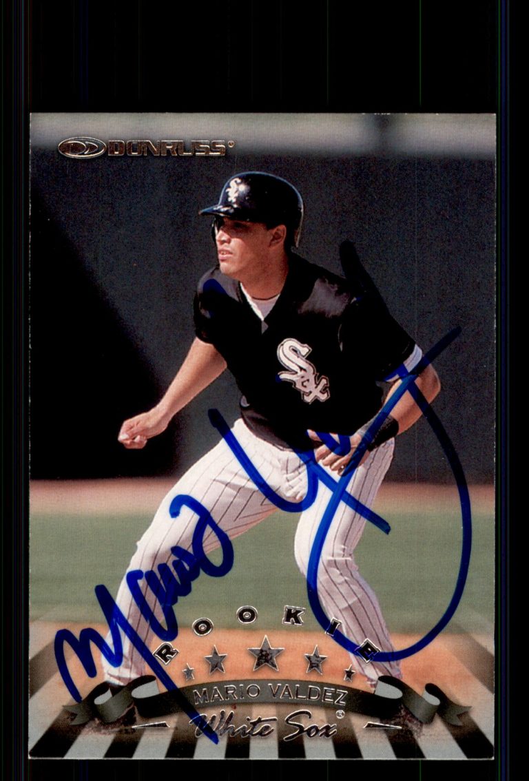 Signed Baseball Card Auto Mario Valdez 1998 Donruss #254 Chicago White Sox