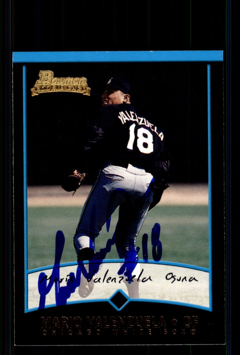 Signed Baseball Card Auto Mario Valenzuela 2001 Bowman #BDP59 White Sox