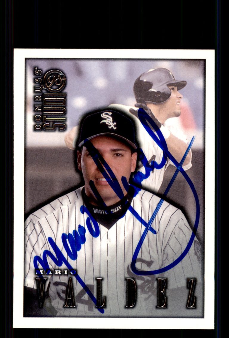 Signed Baseball Card Auto Mario Valdez 1998 Studio #26 Chicago White Sox