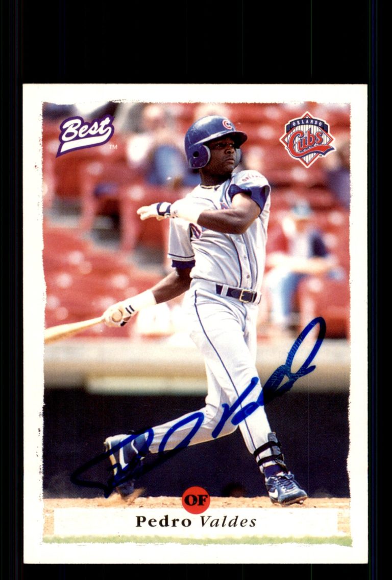 Signed Baseball Card Auto Pedro Valdes 1995 Best #58 Orlando Cubs