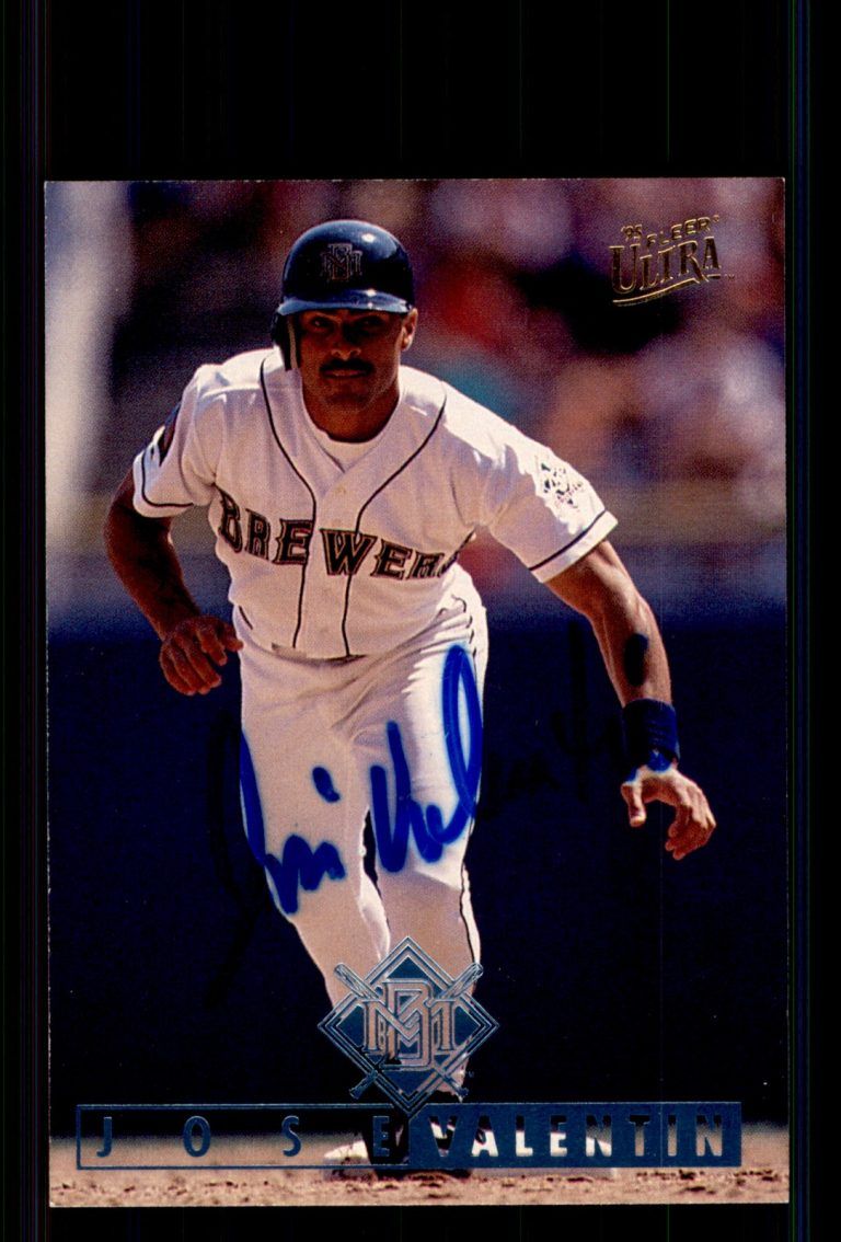 Signed Baseball Card Auto Jose Valentin 1995 Ultra #69 Milwaukee Brewers