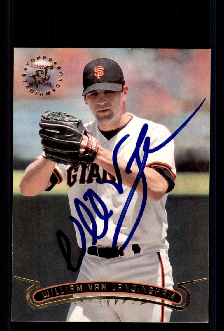 Signed Baseball Card Auto William Van Landingham 1996 Stadium Club #158 Giants