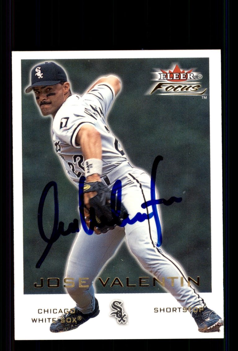 Signed Baseball Card Auto Jose Valentin 2001 Fleer Focus #56 Chicago White Sox
