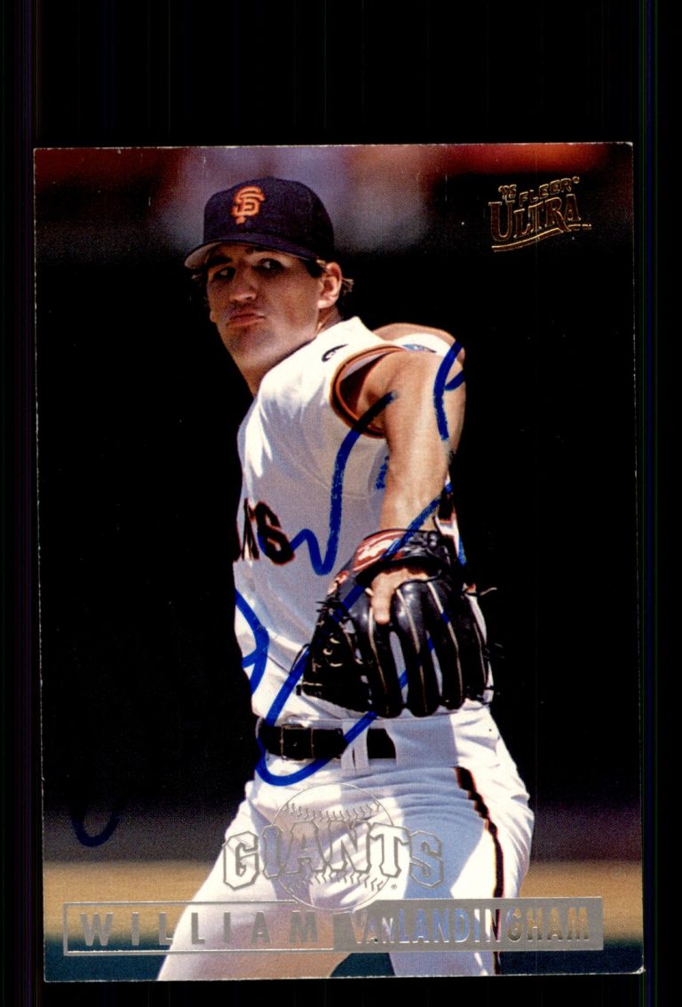 Signed Baseball Card Auto William Van Landingham 1995 Ultra #246 Giants