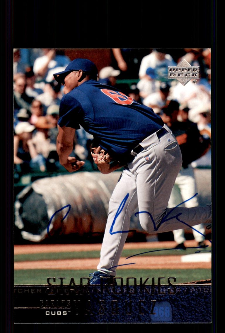 Signed Baseball Card Auto Carlos Vasquez 2004 Upper Deck #496 Chicago Cubs