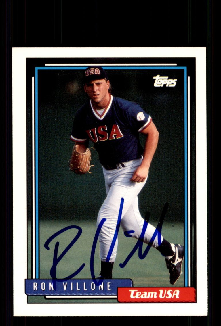 Signed Baseball Card Auto Ron Villone 1992 Topps Traded #124T