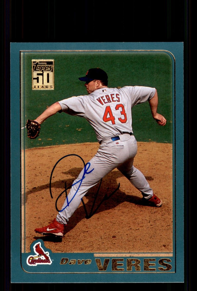 Signed Baseball Card Auto Dave Veres 2001 Topps #252 St. Louis Cardinals
