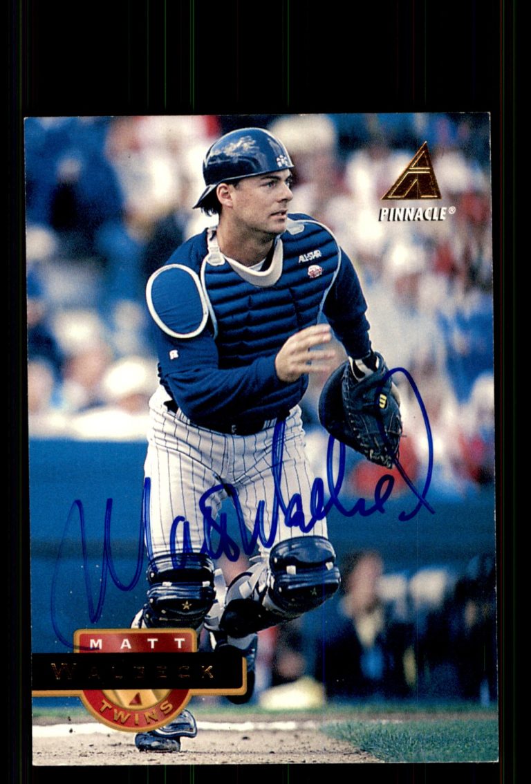 Signed Baseball Card Auto Matt Walbeck 1994 Pinnacle #487 Minnesota Twins