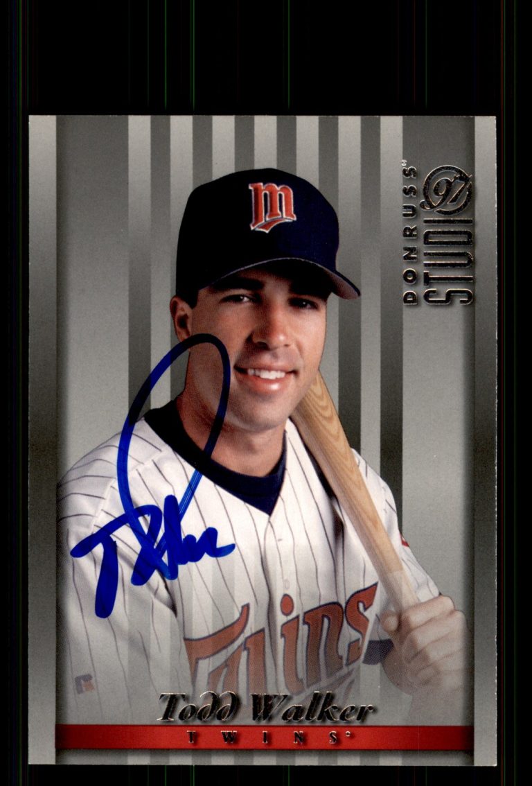 Signed Baseball Card Auto Todd Walker 1997 Studio #154 Minnesota Twins