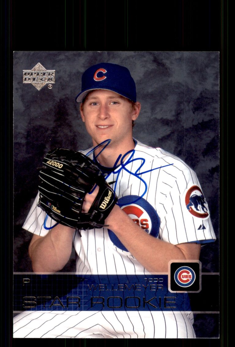 Signed Baseball Card Auto Todd Wellemeyer 2003 Upper Deck #509 Chicago Cubs