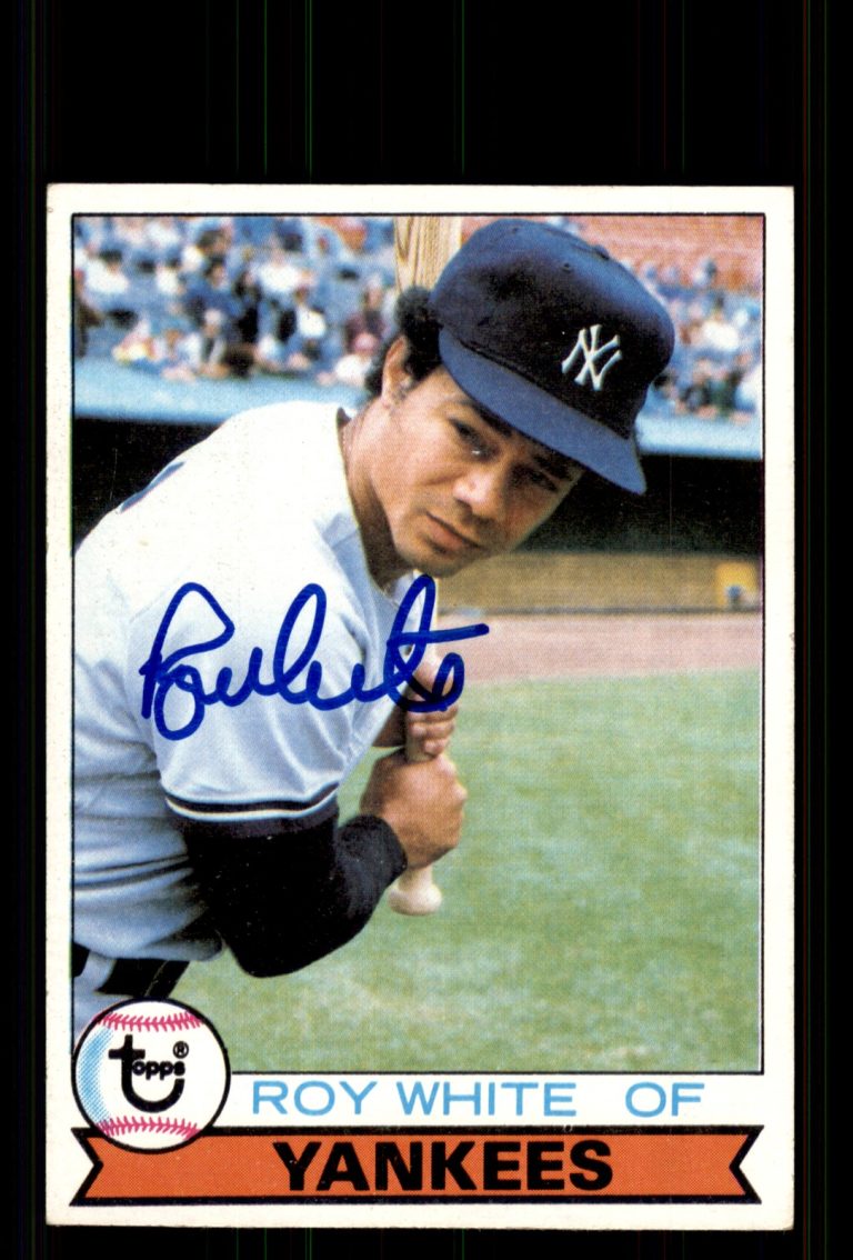 Signed Baseball Card Auto Roy White 1979 Topps #159 New York Yankees