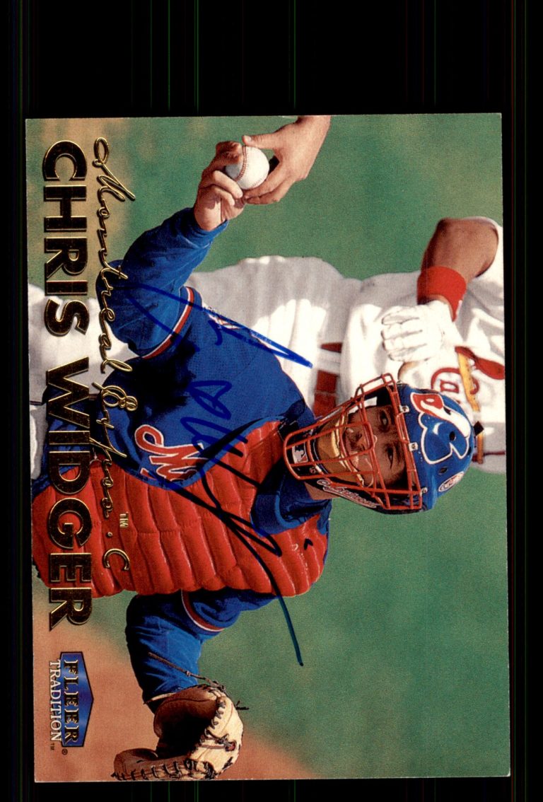 Signed Baseball Card Auto Chris Widger 1999 Fleer Tradition #304 Montreal Expos