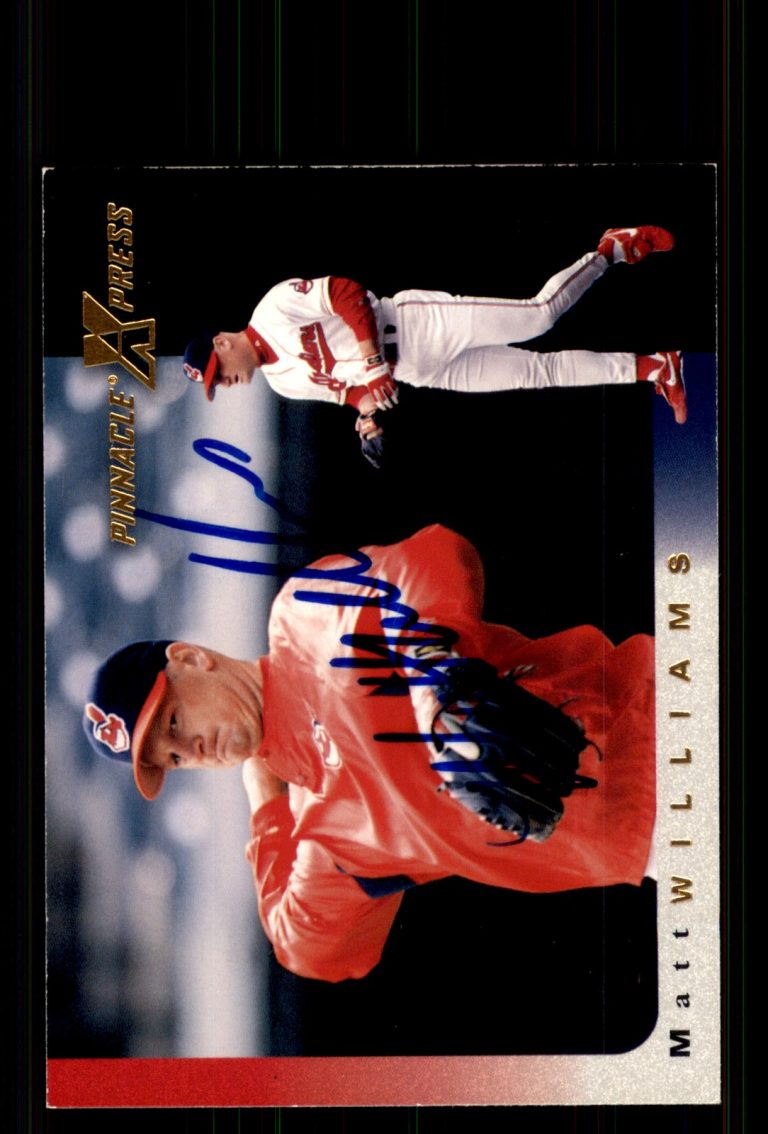 Signed Baseball Card Auto Matt Williams 1997 Pinnacle X-Press #3 Indians