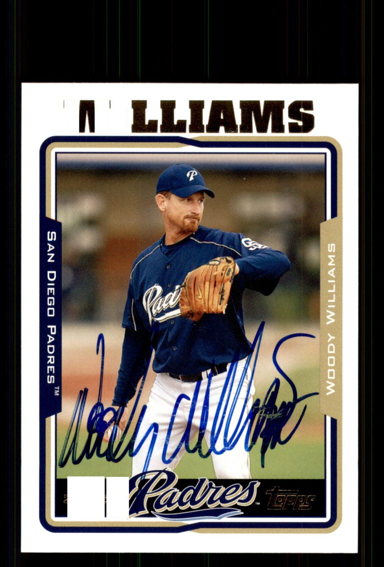 Signed Baseball Card Auto Woody Williams 2005 Topps Chrome Update #UH12 Padres