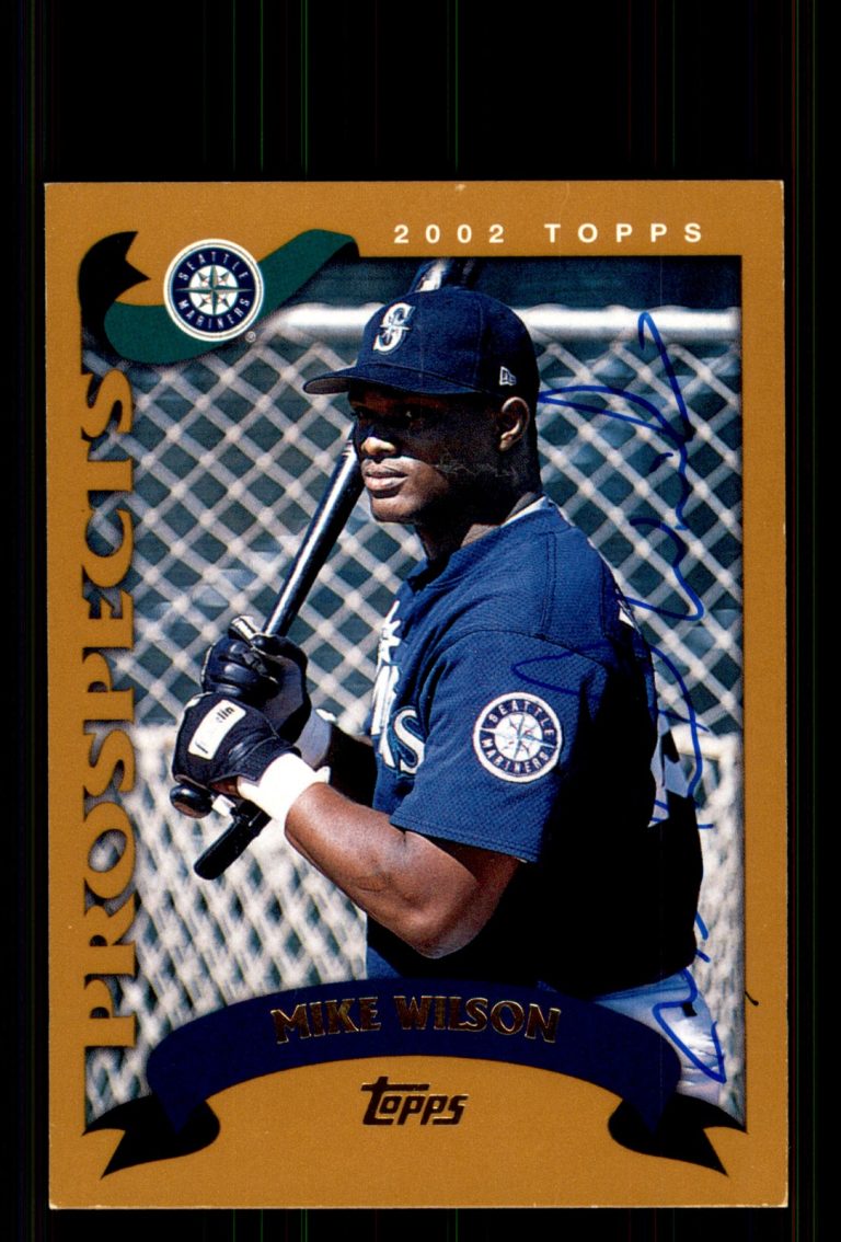 Signed Baseball Card Auto Mike Wilson 2002 Topps Traded #T223 Mariners