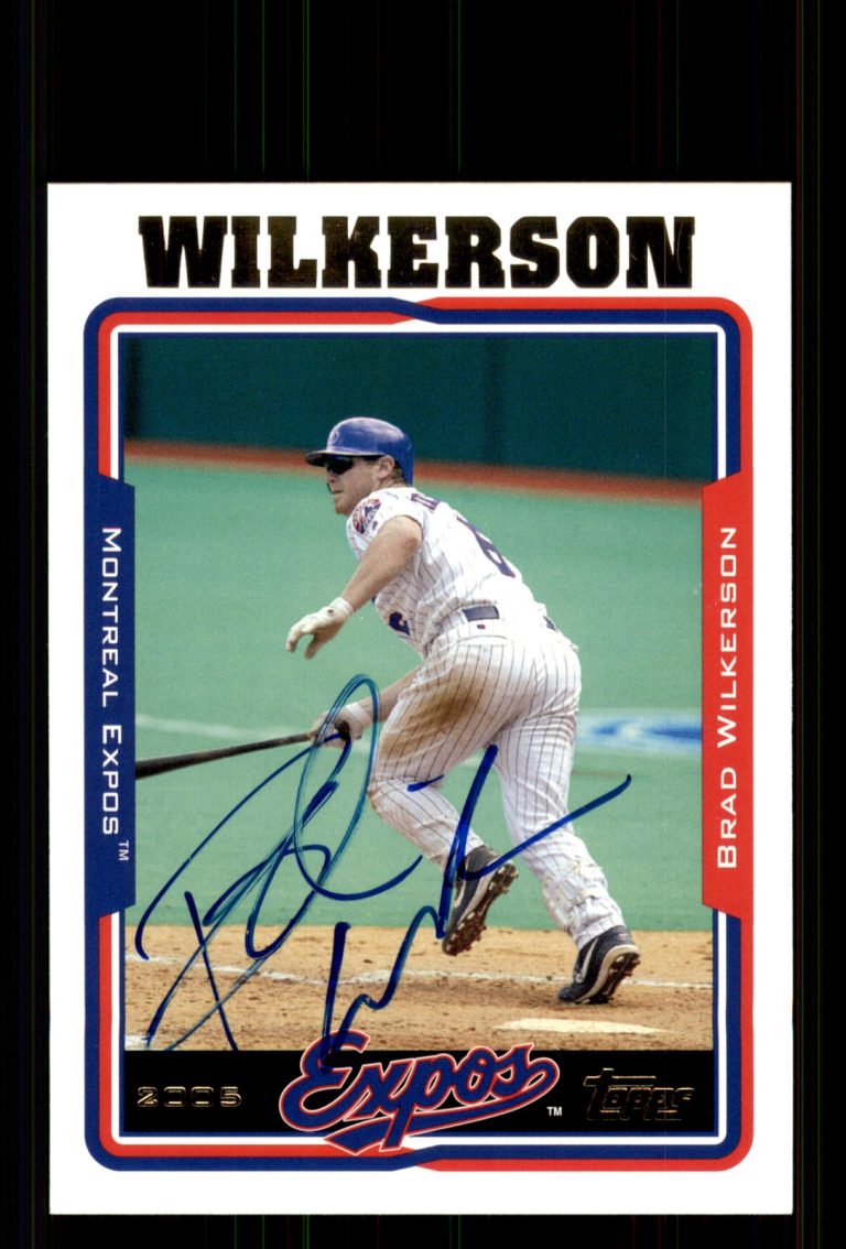 Signed Baseball Card Auto Brad Wilkerson 2005 Topps #79 Montreal Expos