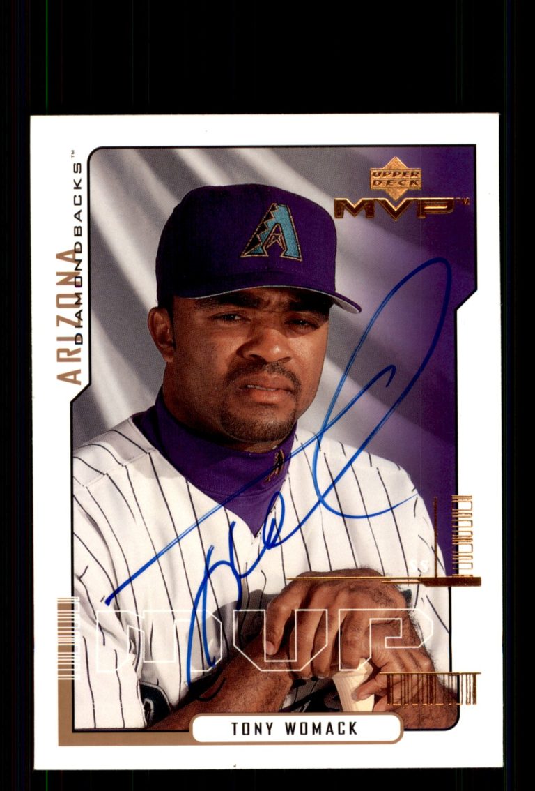 Signed Baseball Card Auto Tony Womack 2000 Upper Deck MVP #60 Diamondbacks