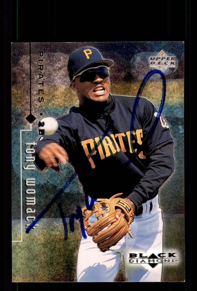 Signed Baseball Card Auto Tony Womack 1999 Upper Deck Black Diamond #66 Pirates