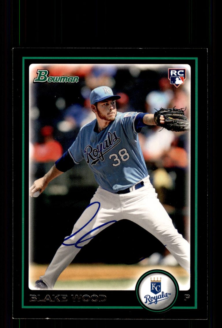 Signed Baseball Card Auto Blake Wood 2010 Bowman #BDP80 Royals