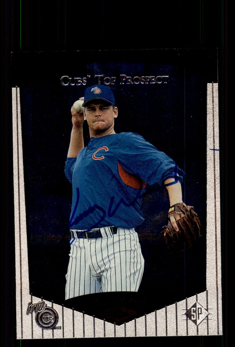Signed Baseball Card Auto Kerry Wood 1998 SP Top Prospects #31 Iowa Cubs