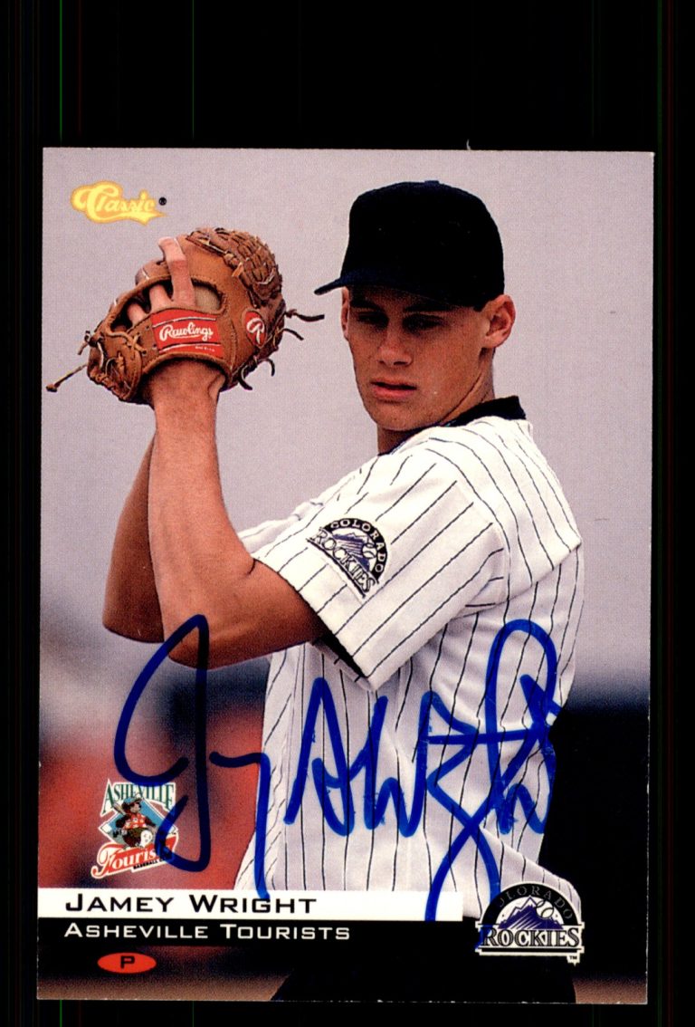 Signed Baseball Card Auto Jamey Wright 1994 Classic #178 Asheville Tourists