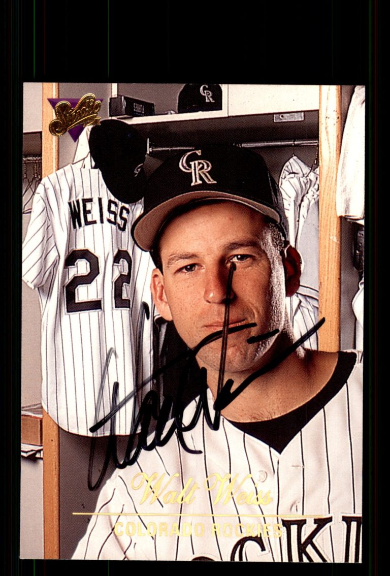 Signed Baseball Card Auto Walt Weiss 1994 Studio #181 Colorado Rockies