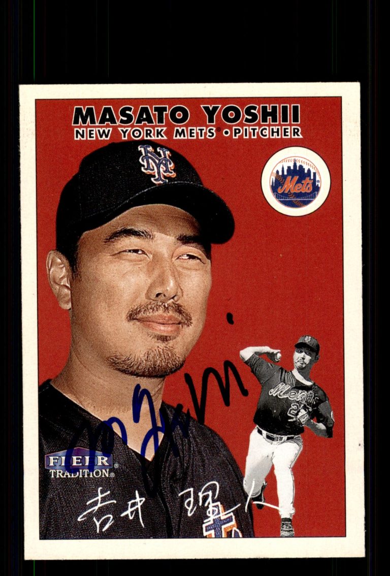 Signed Baseball Card Auto Masato Yoshii 2000 Fleer Tradition #246 New York Mets