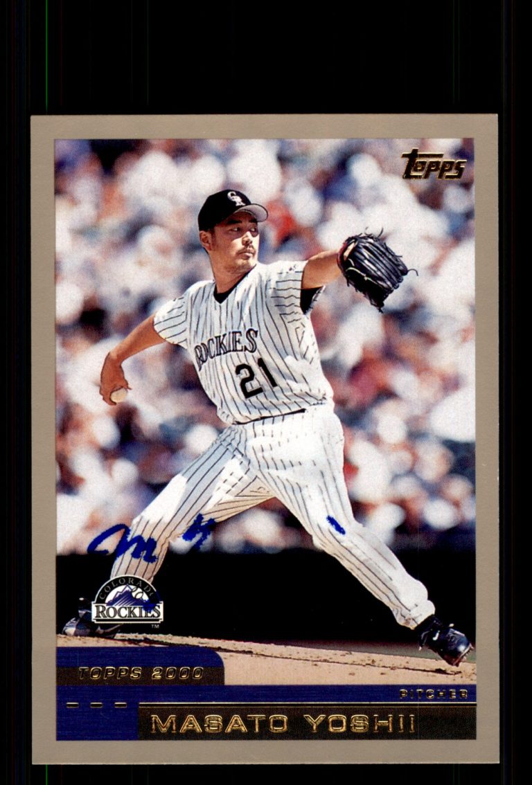 Signed Baseball Card Auto Masato Yoshii 2000 Topps Traded & Rookies #T92 Rockies