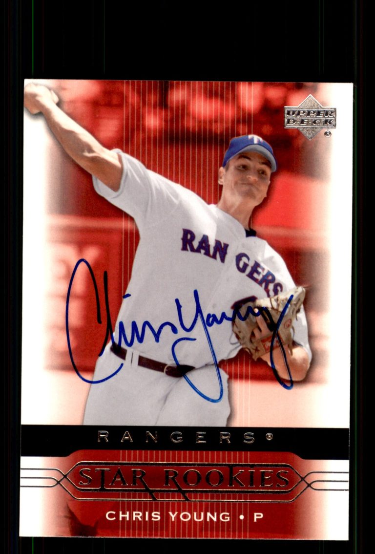 Signed Baseball Card Auto Chris Young 2005 Upper Deck #247 Texas Rangers